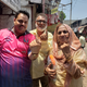 Residents of JIjamata Nagar in Worli, Mumbai, proudly show their inked finger after voting.
